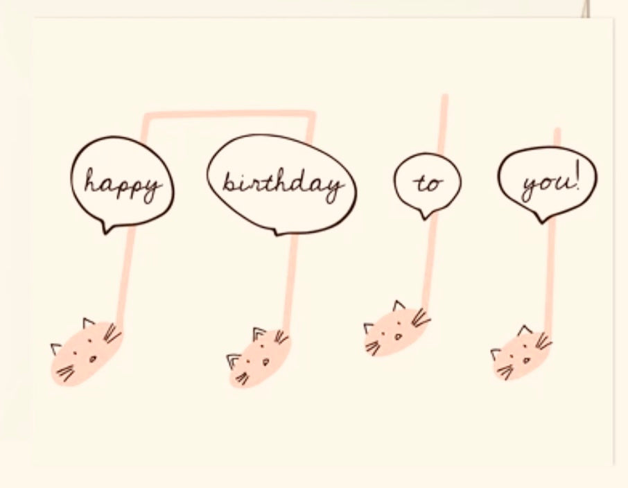 Cat Bubble Birthday Card