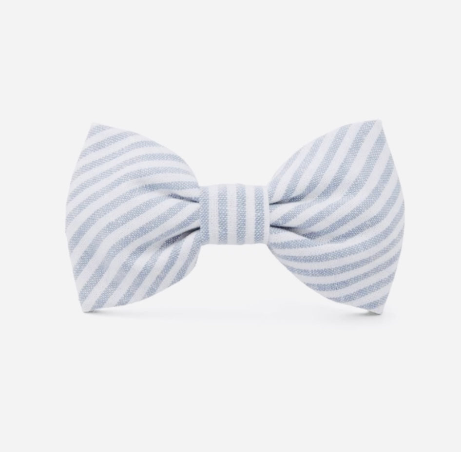 Bow Tie - Dusty Blue Stripe