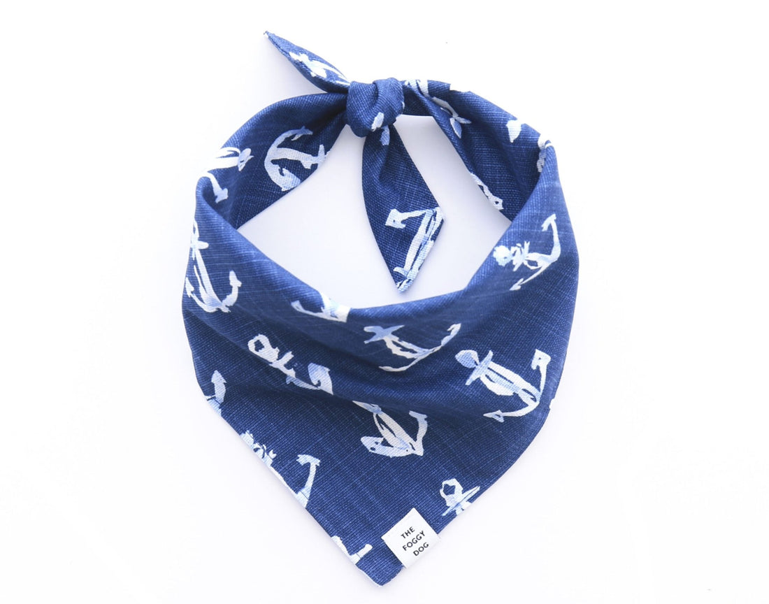 Bandana - Anchor - Gussied Up Pet Boutique