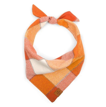 Bandana - Orange Plaid - Gussied Up Pet Boutique
