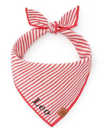 Bandana - Red Stripe - Gussied Up Pet Boutique