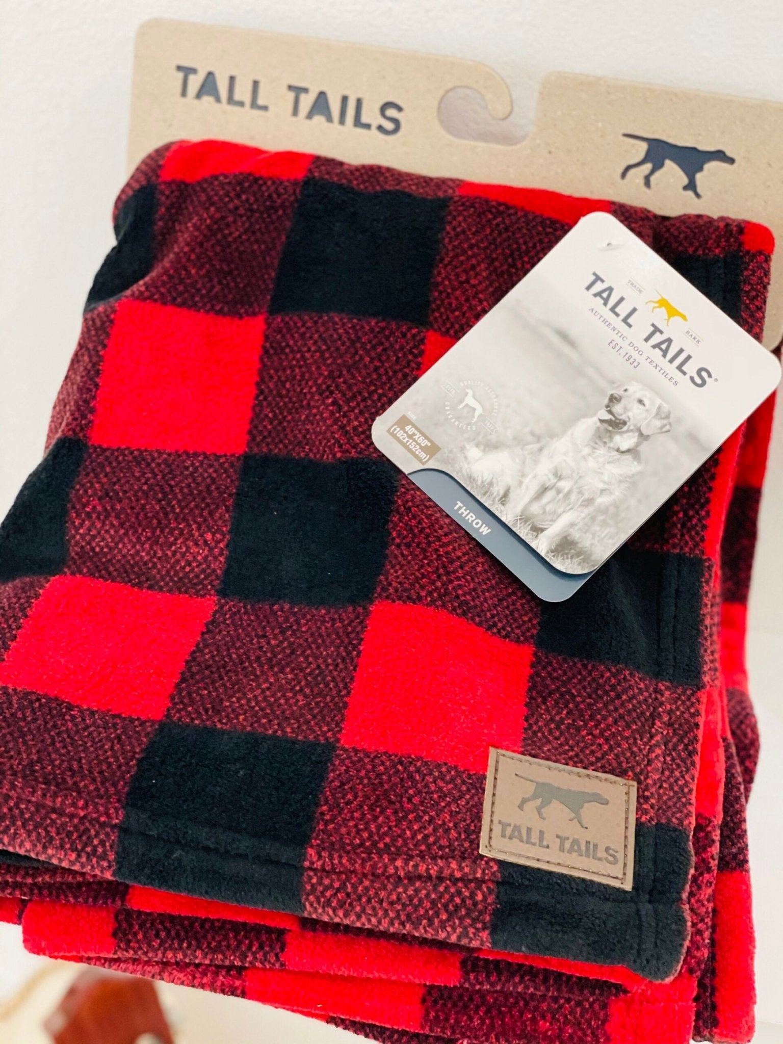 Blanket - Red Plaid 40x60 (Large) - Gussied Up Pet Boutique