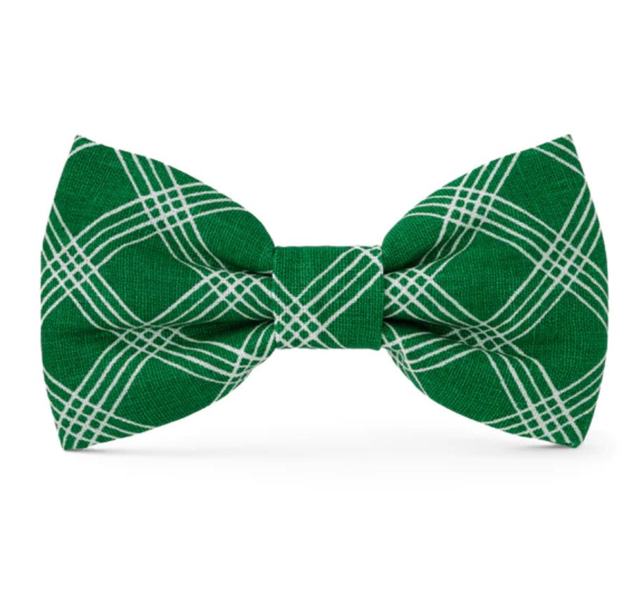 Bow Tie - Green Plaid - Gussied Up Pet Boutique