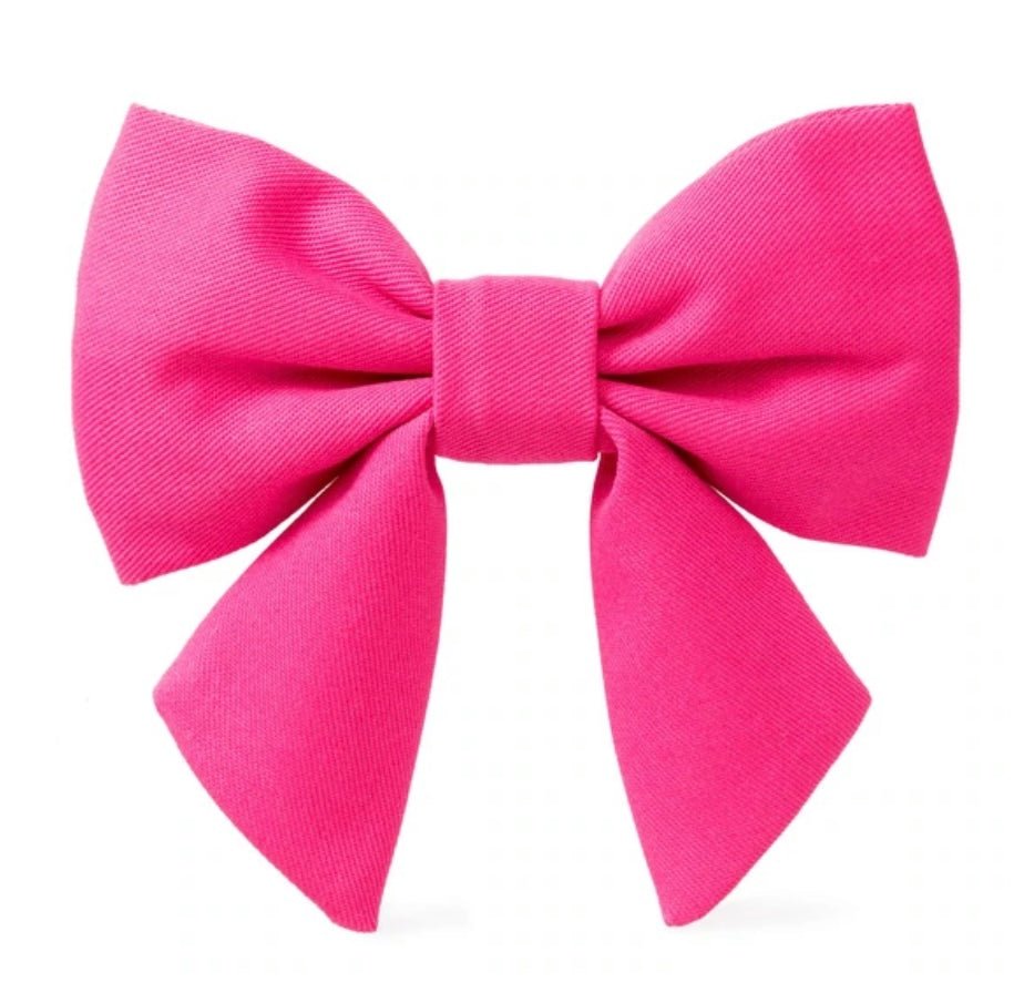 Bow Tie - Hot Pink Lady Bow - Gussied Up Pet Boutique
