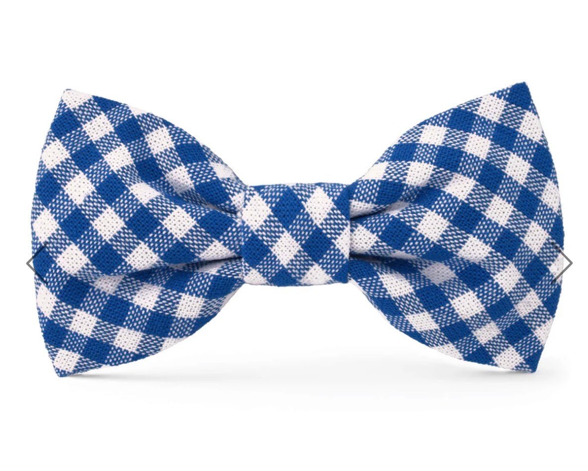Bow Tie - Navy Blue Gingham - Gussied Up Pet Boutique