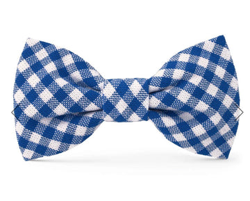 Bow Tie - Navy Blue Gingham - Gussied Up Pet Boutique