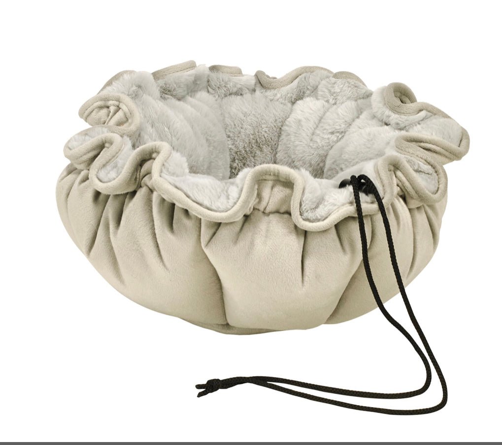 Buttercup Cat Bed - Cream/Cream - Gussied Up Pet Boutique