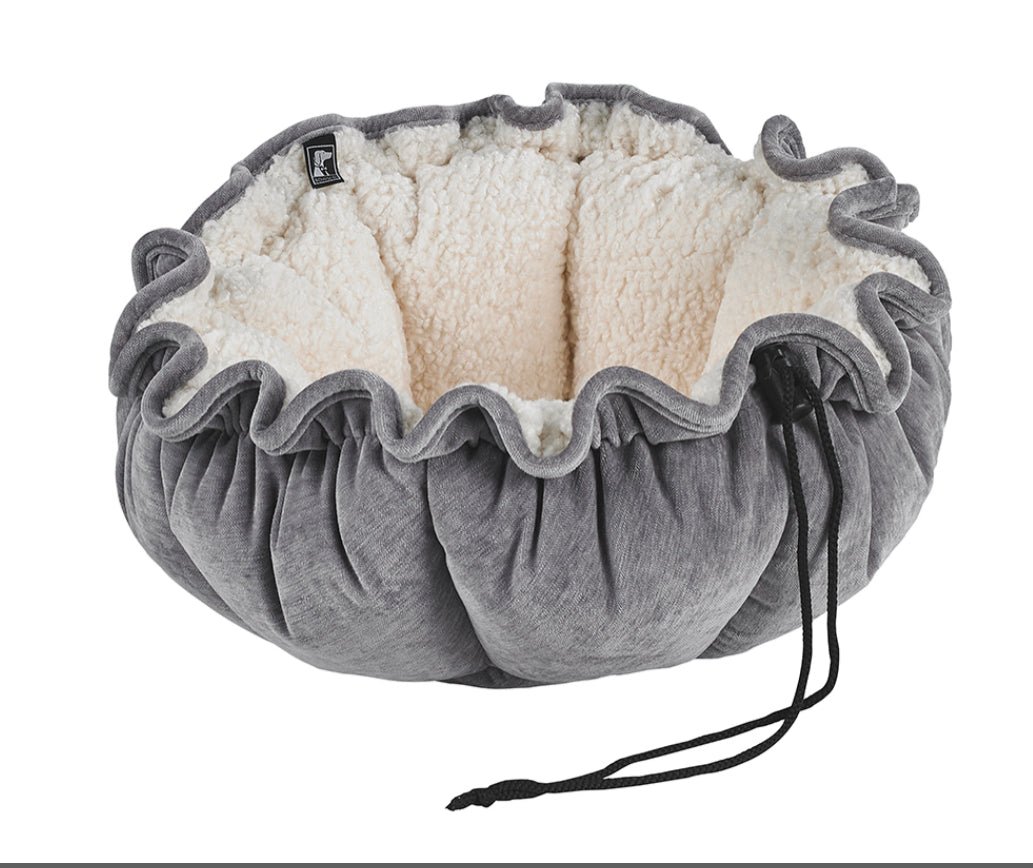 Buttercup Cat Bed - Light Gray - Gussied Up Pet Boutique