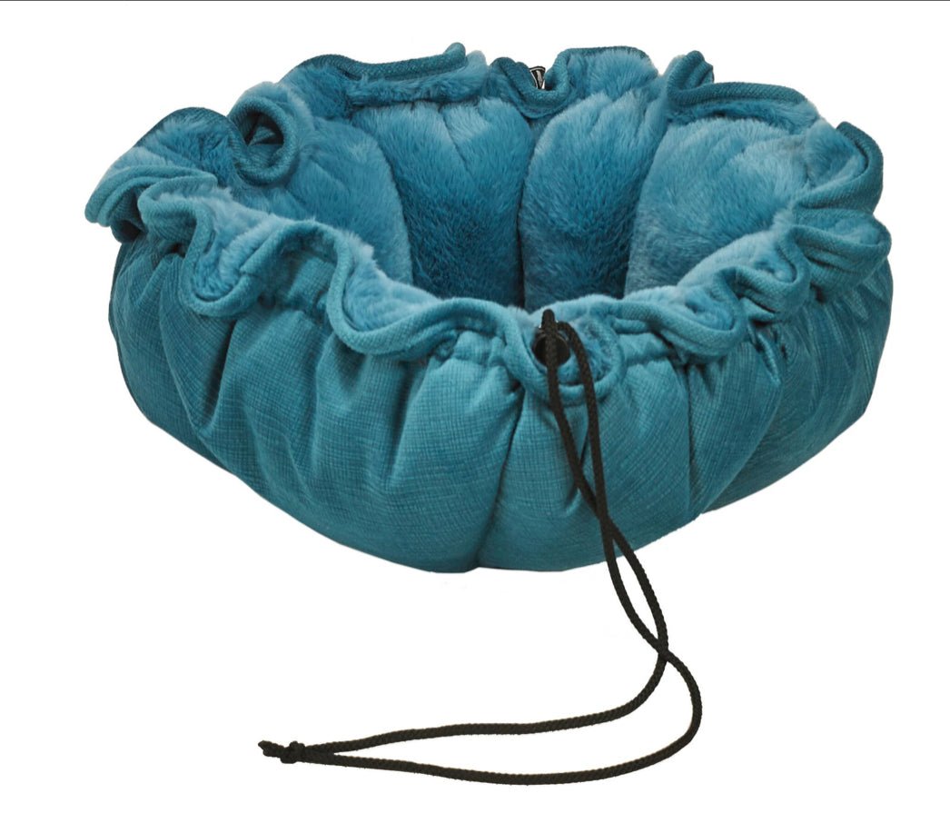Buttercup Cat Bed - Turquoise - Gussied Up Pet Boutique