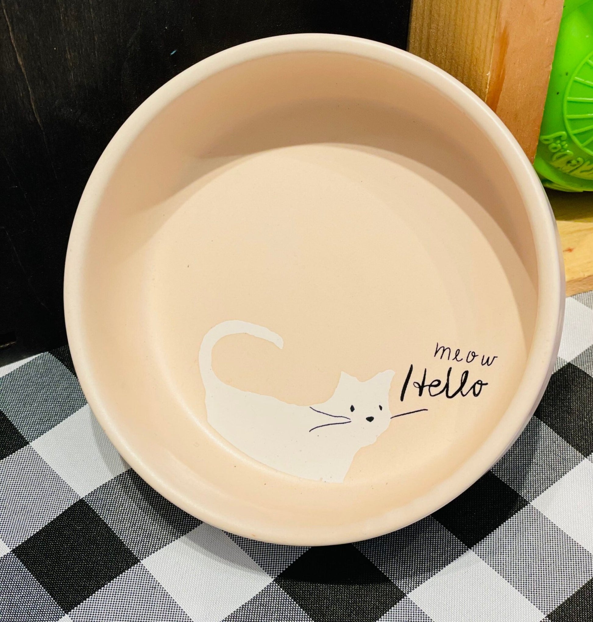 Cat Bowl - Meow Hello - Gussied Up Pet Boutique