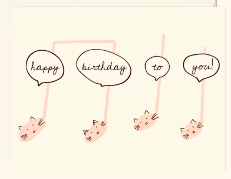 Cat Bubble Birthday Card - Gussied Up Pet Boutique