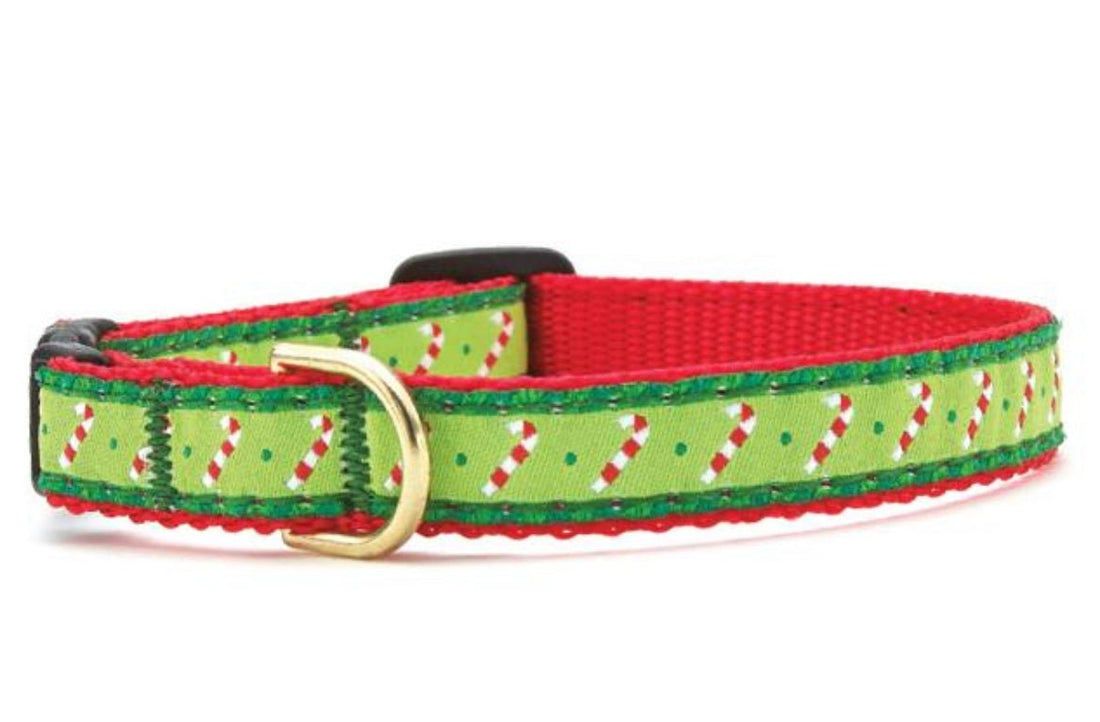 Cat Collar - Candy Cane - Gussied Up Pet Boutique