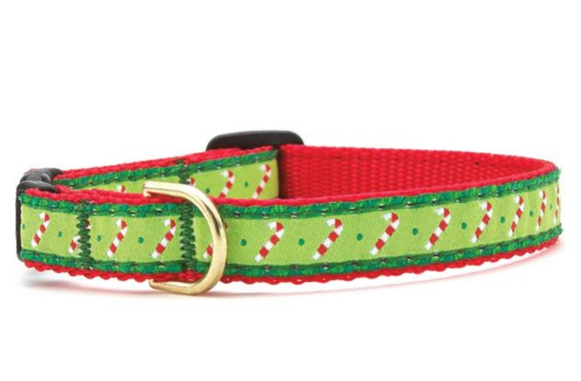 Cat Collar - Candy Cane - Gussied Up Pet Boutique
