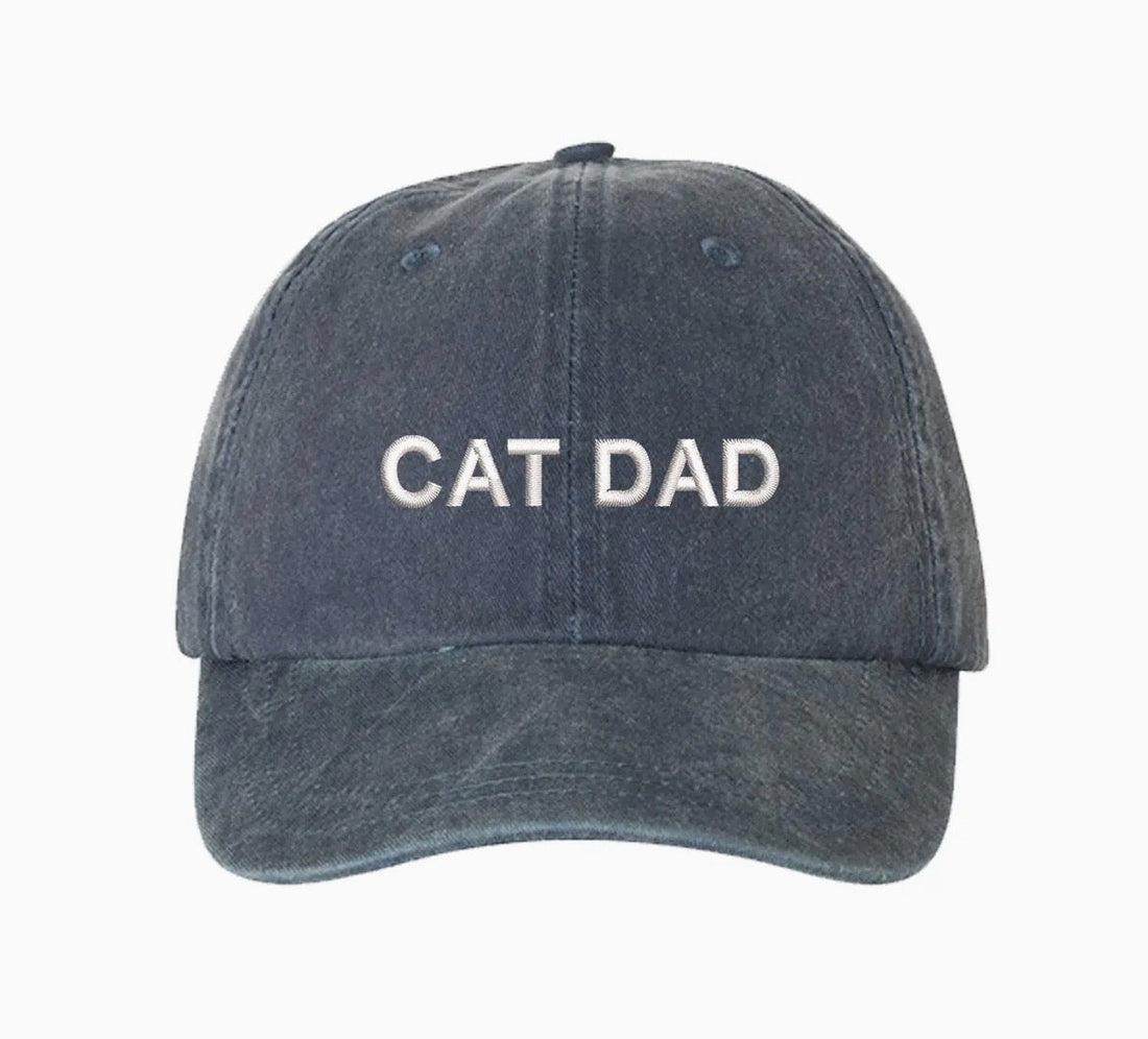 Cat Dad Baseball Hat Black Snapback by My Store - Gussied Up Pet Boutique