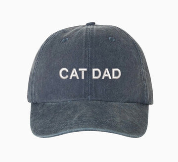 Cat Dad Baseball Hat Black Snapback by My Store - Gussied Up Pet Boutique
