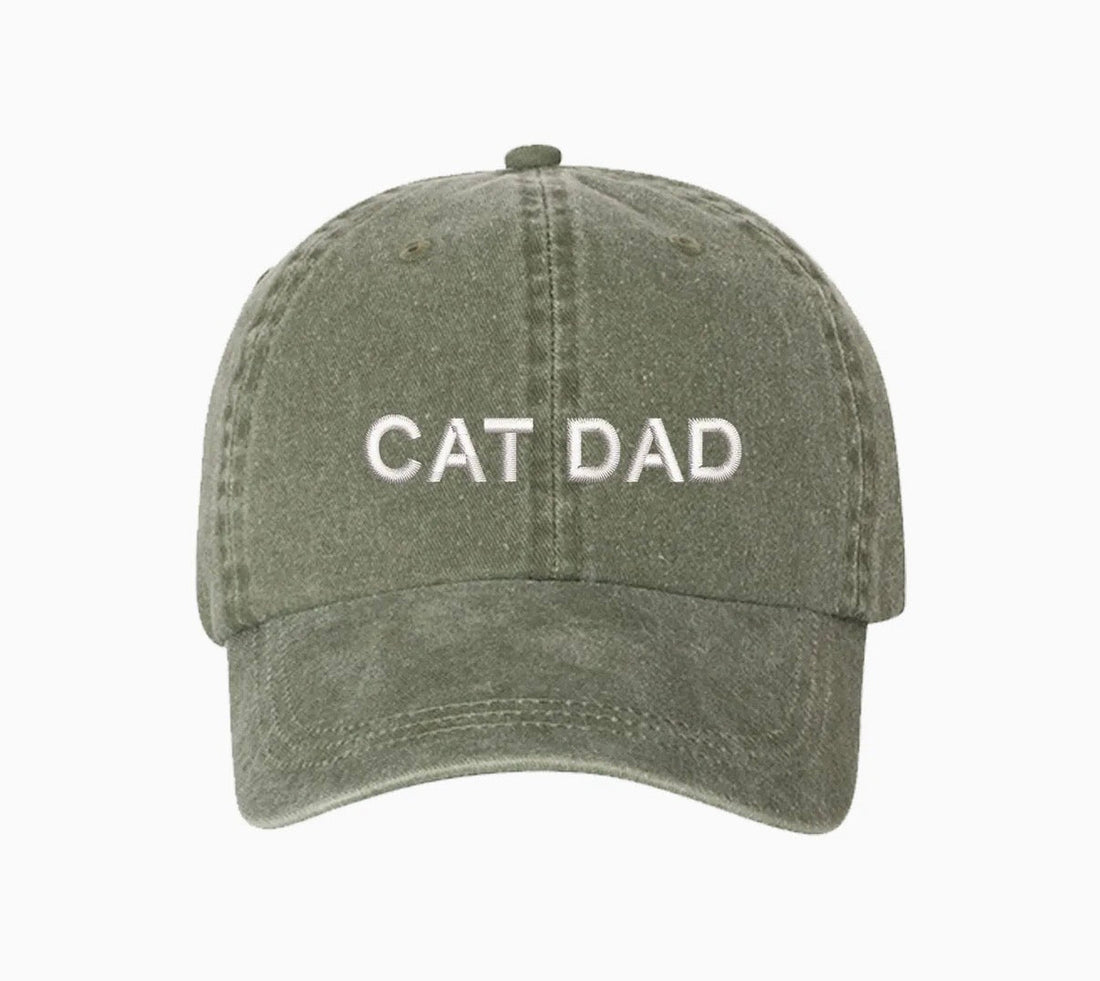Cat Dad Baseball Hat Black Snapback by My Store - Gussied Up Pet Boutique
