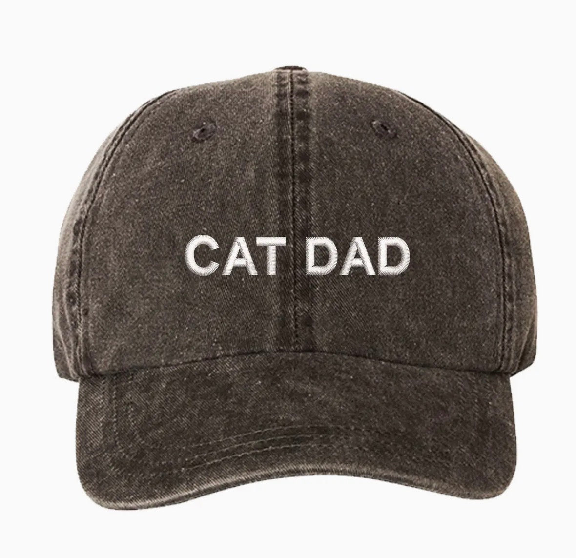 Cat Dad Baseball Hat Black Snapback by My Store - Gussied Up Pet Boutique