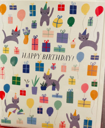 Cat Happy Birthday Card - Gussied Up Pet Boutique