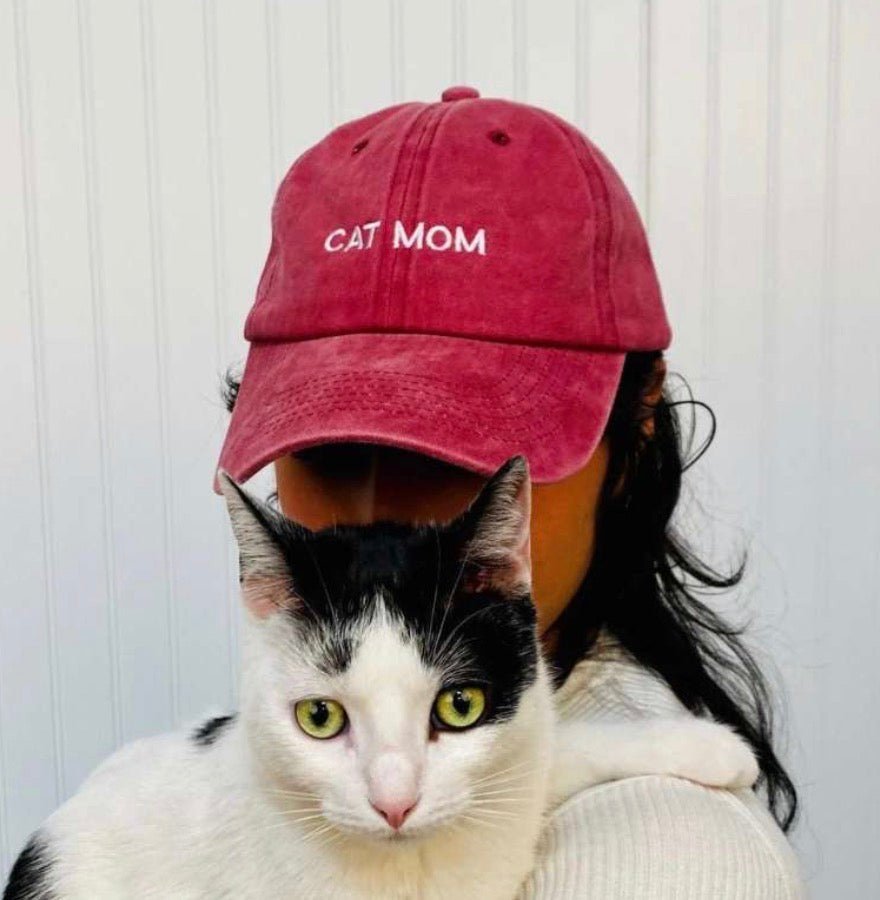Cat Mom Baseball Hat - Gussied Up Pet Boutique