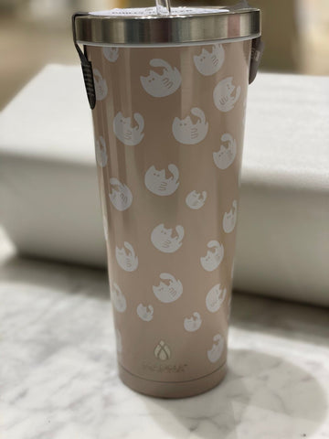 Chilly Tumblers 24oz - Peach Cats - Gussied Up Pet Boutique