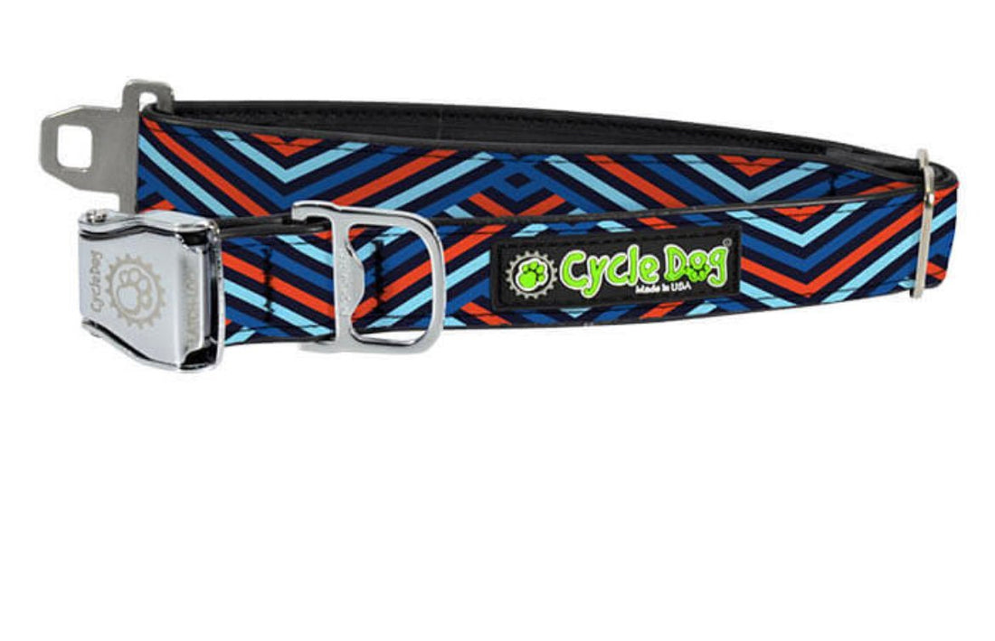 Cycle Dog - Diagonal Blue Orange - Gussied Up Pet Boutique