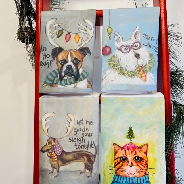 Dish Towel - Hand Made/Painted - Gussied Up Pet Boutique