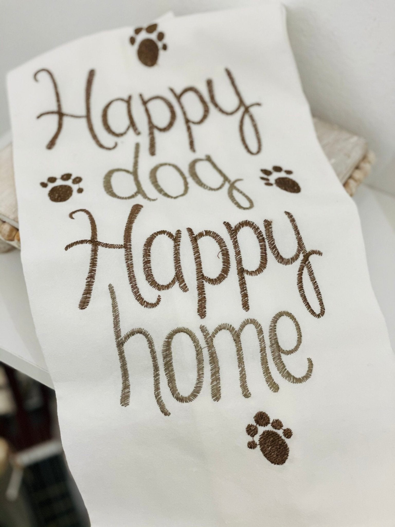 Dish Towel - Happy Dog Happy Home - Gussied Up Pet Boutique