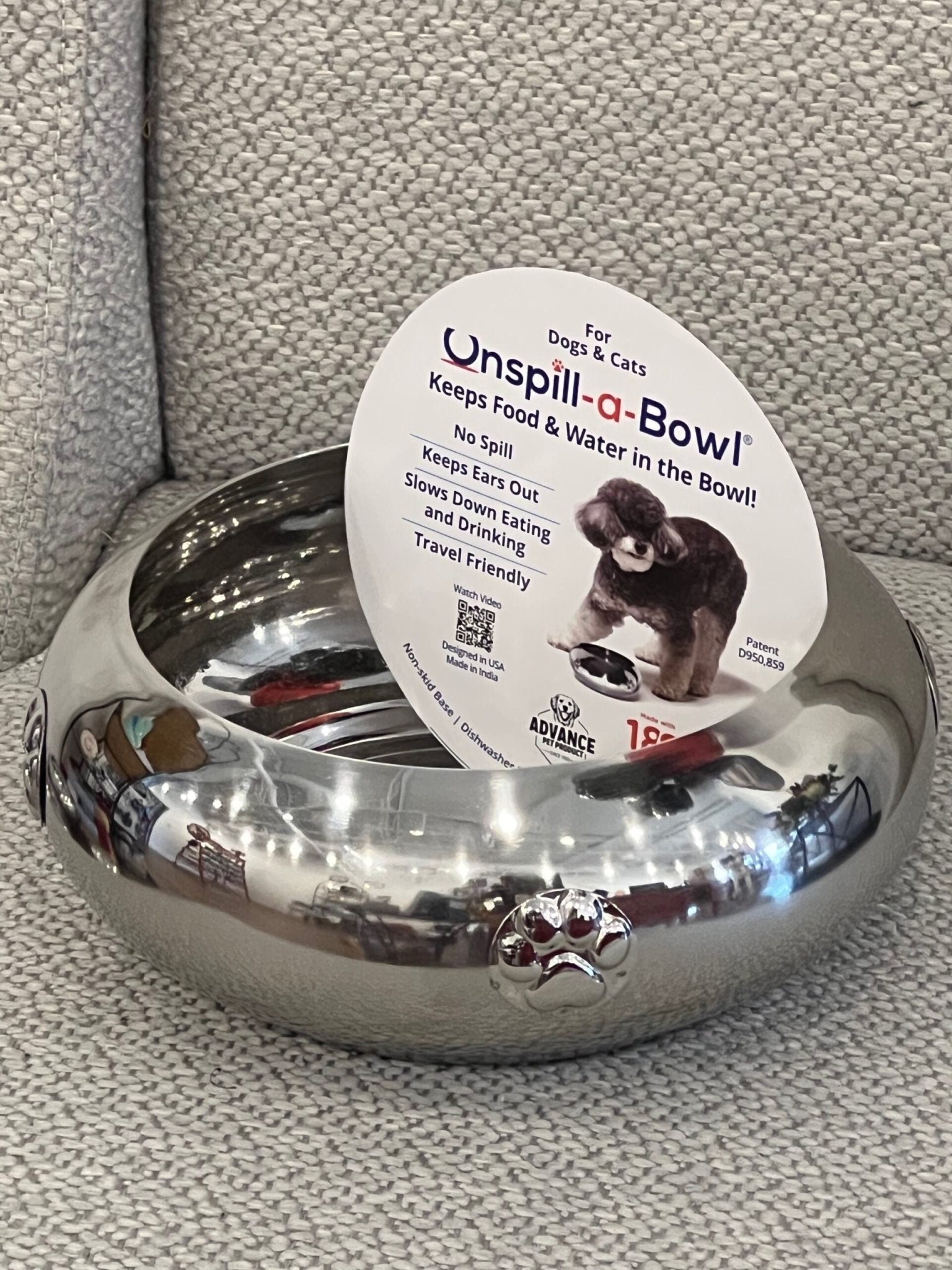 Dog Bowl - Unspill - A - Bowls Individual - Gussied Up Pet Boutique