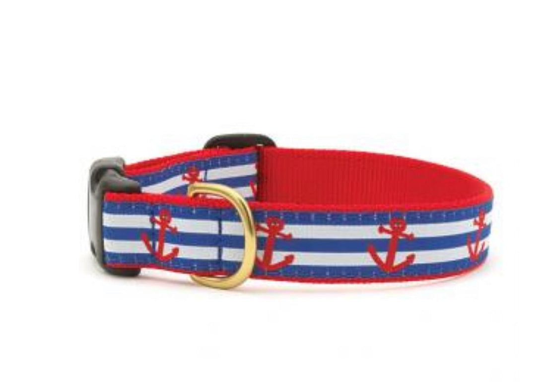 Dog Collar - Anchors Away - Gussied Up Pet Boutique