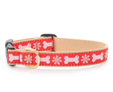 Dog Collar - Bones in Bloom - Gussied Up Pet Boutique