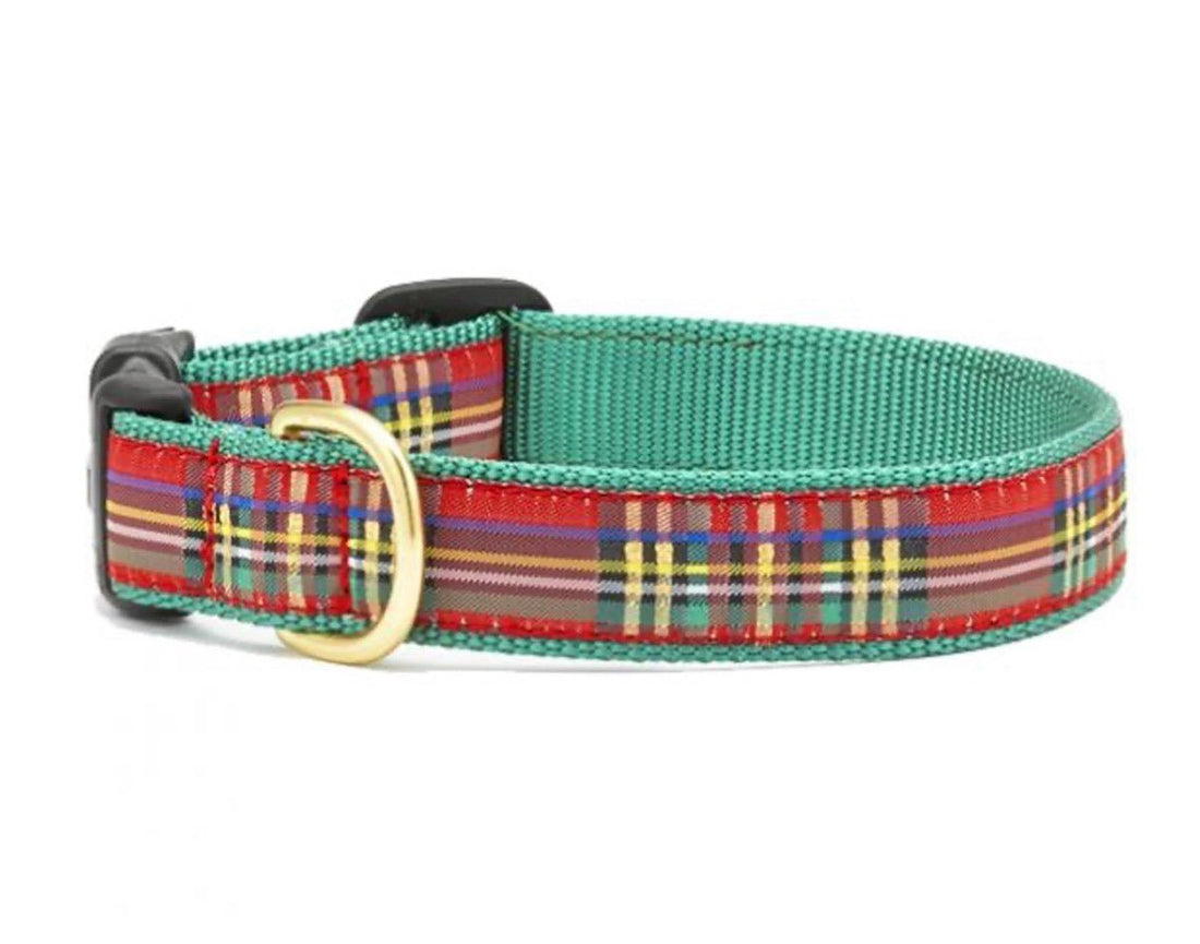 Dog Collar - Christmas Plaid - Gussied Up Pet Boutique