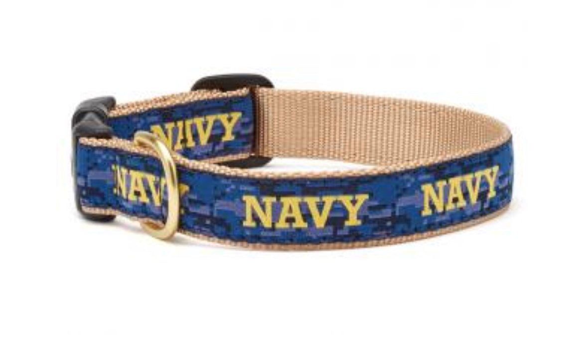 Dog Collar - Navy - Gussied Up Pet Boutique
