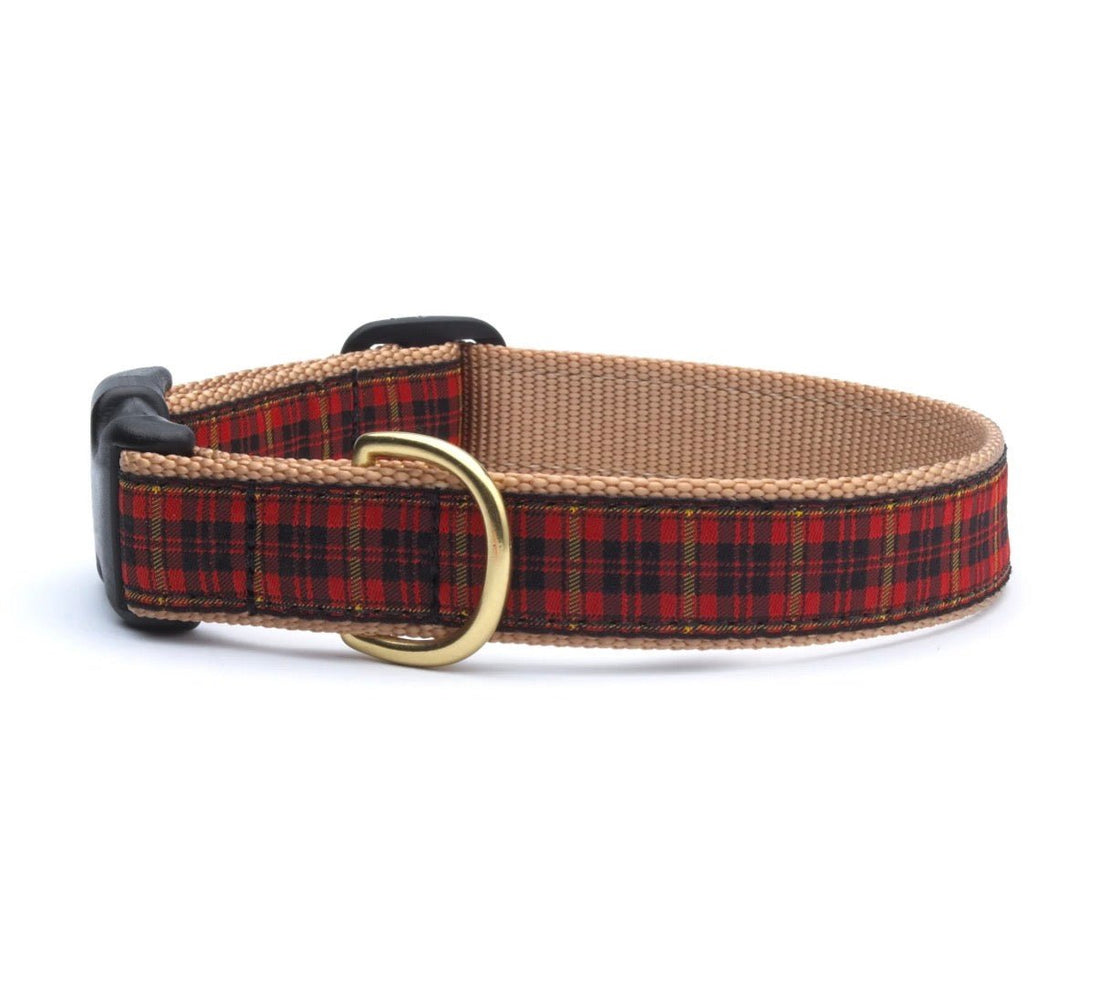 Dog Collar - New Red Plaid - Gussied Up Pet Boutique
