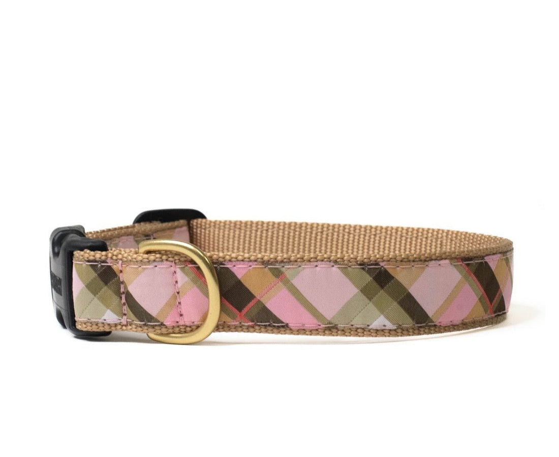 Dog Collar - Pink Plaid - Gussied Up Pet Boutique