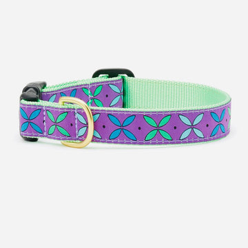 Dog Collar - Purple Petals - Gussied Up Pet Boutique