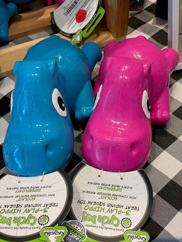 Dog Toy Hippo Large - Gussied Up Pet Boutique