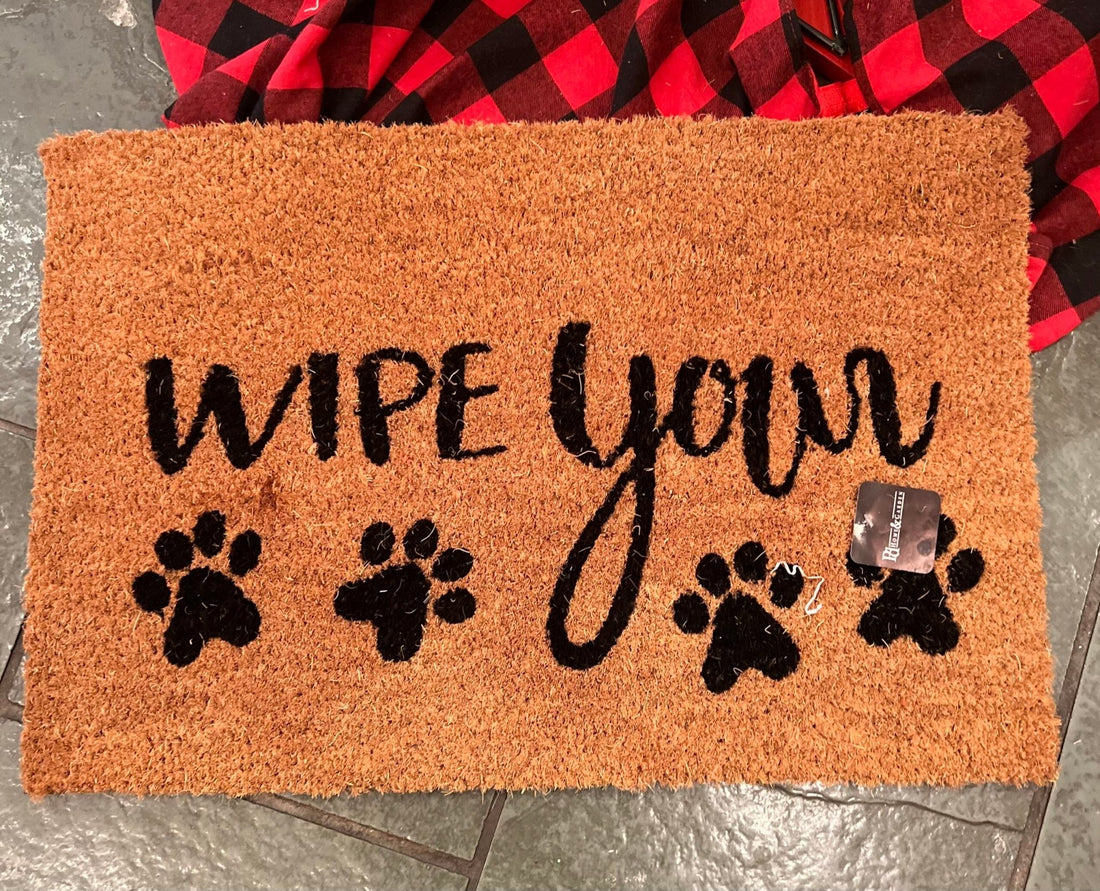 Doormat - Wipe Your Paws - Gussied Up Pet Boutique