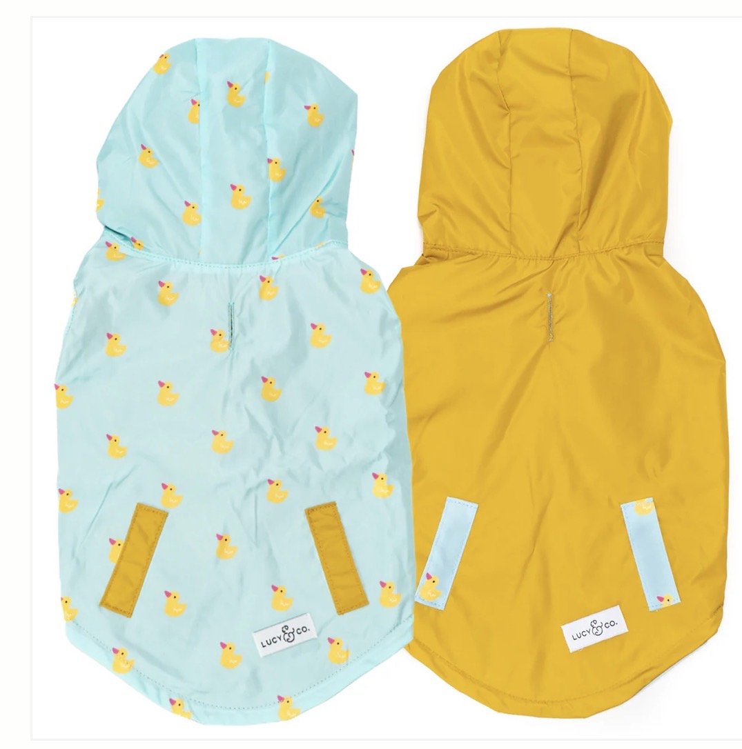Ducky Raincoat Reversible For Dogs And Cats - Gussied Up Pet Boutique