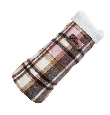 Fleece - Pink Plaid Shacket - Gussied Up Pet Boutique