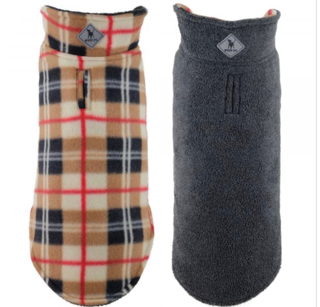Fleece - Tan Plaid - Gussied Up Pet Boutique