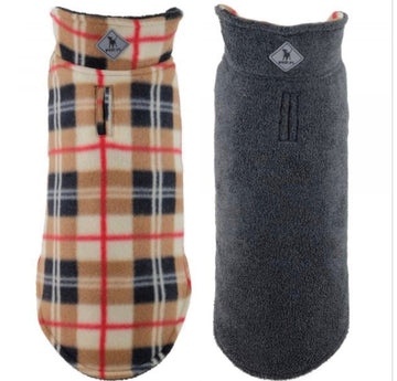 Fleece - Tan Plaid - Gussied Up Pet Boutique