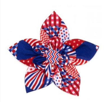 Flower - Red White and Blue - Gussied Up Pet Boutique