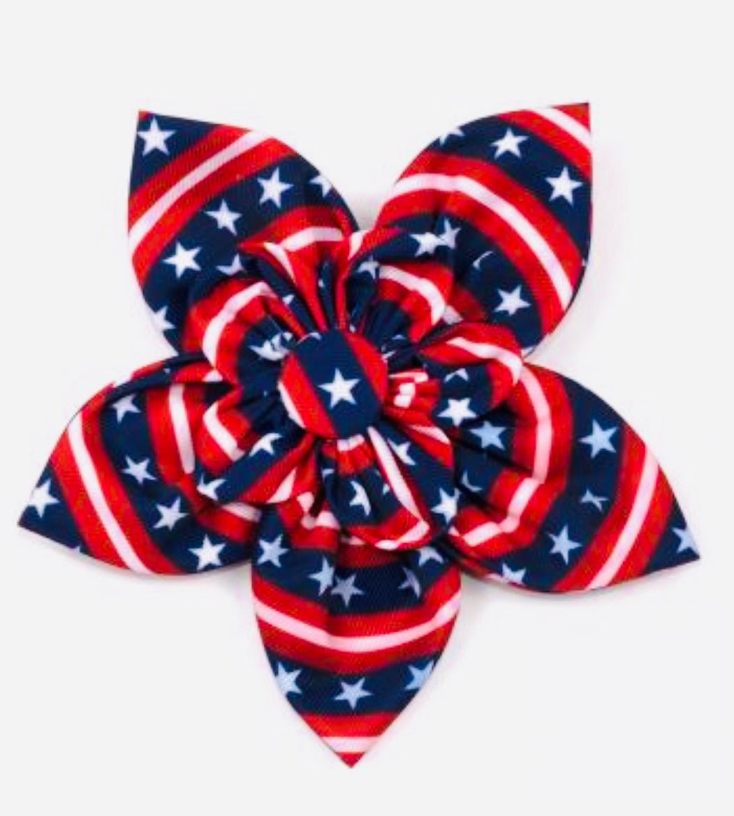 Flower - Stars & Stripes - Gussied Up Pet Boutique