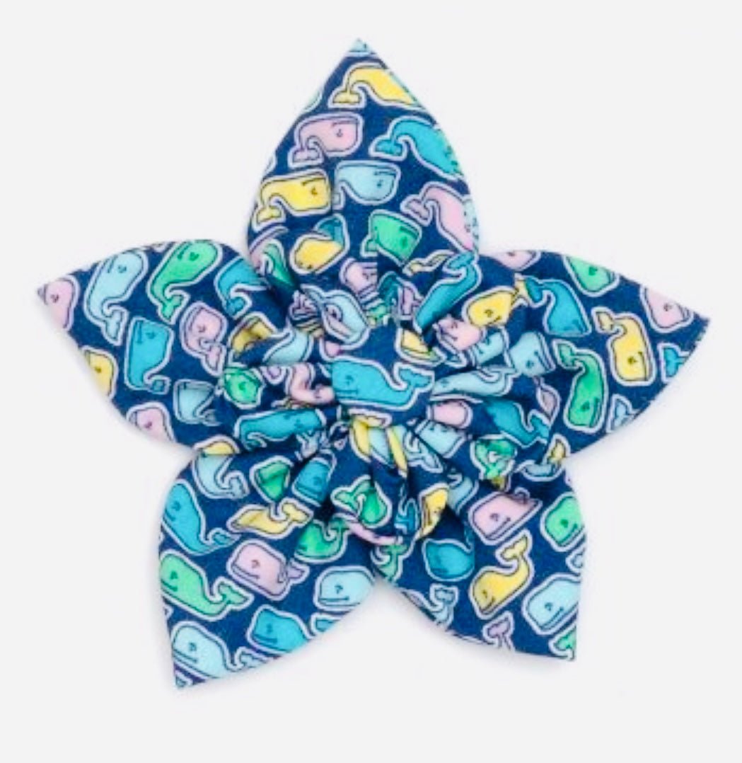 Flower - Whales - Gussied Up Pet Boutique