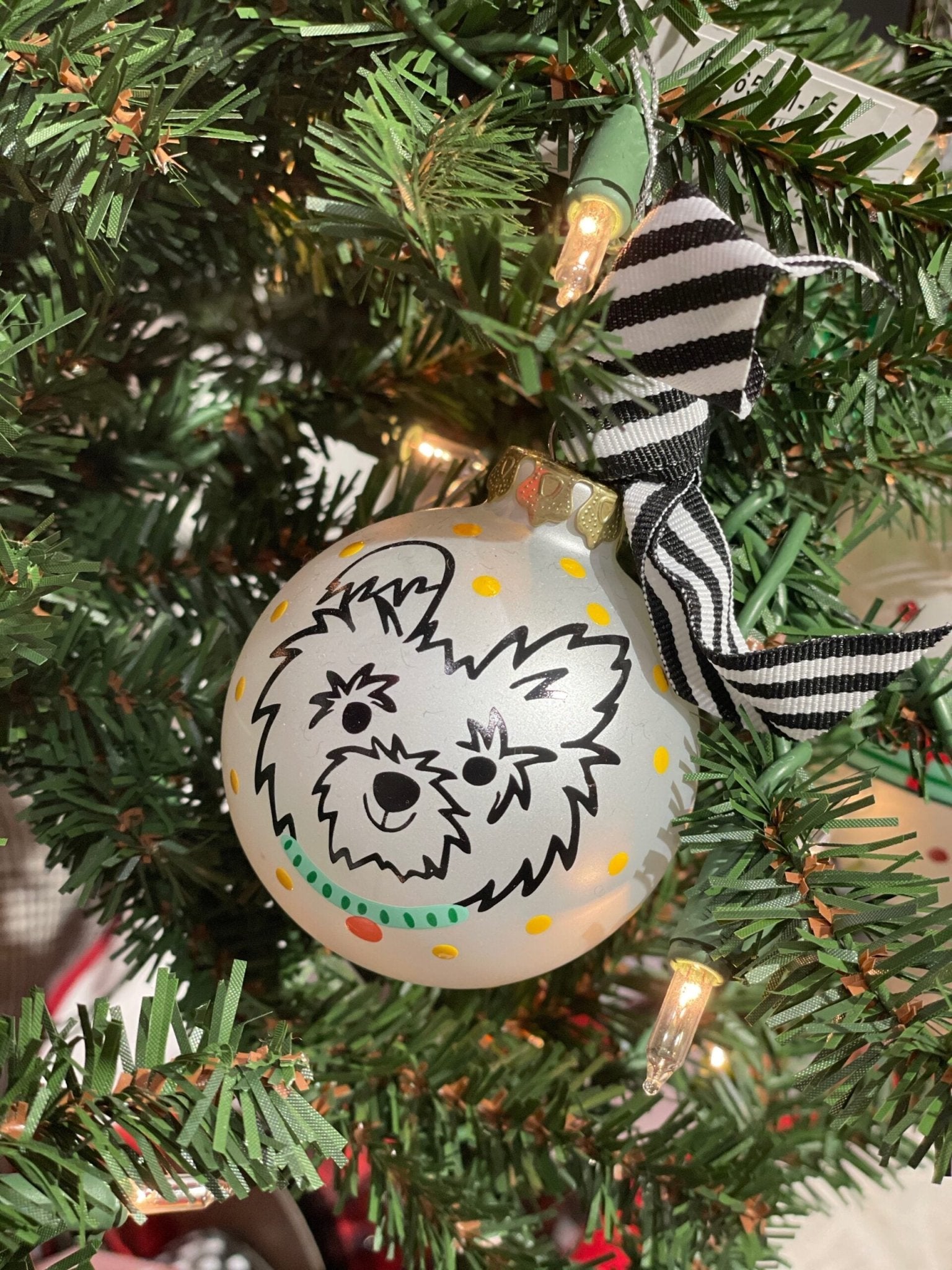 Fluffy Dog Ornament - Gussied Up Pet Boutique