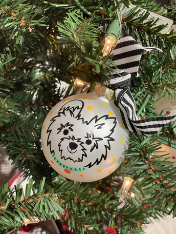 Fluffy Dog Ornament - Gussied Up Pet Boutique