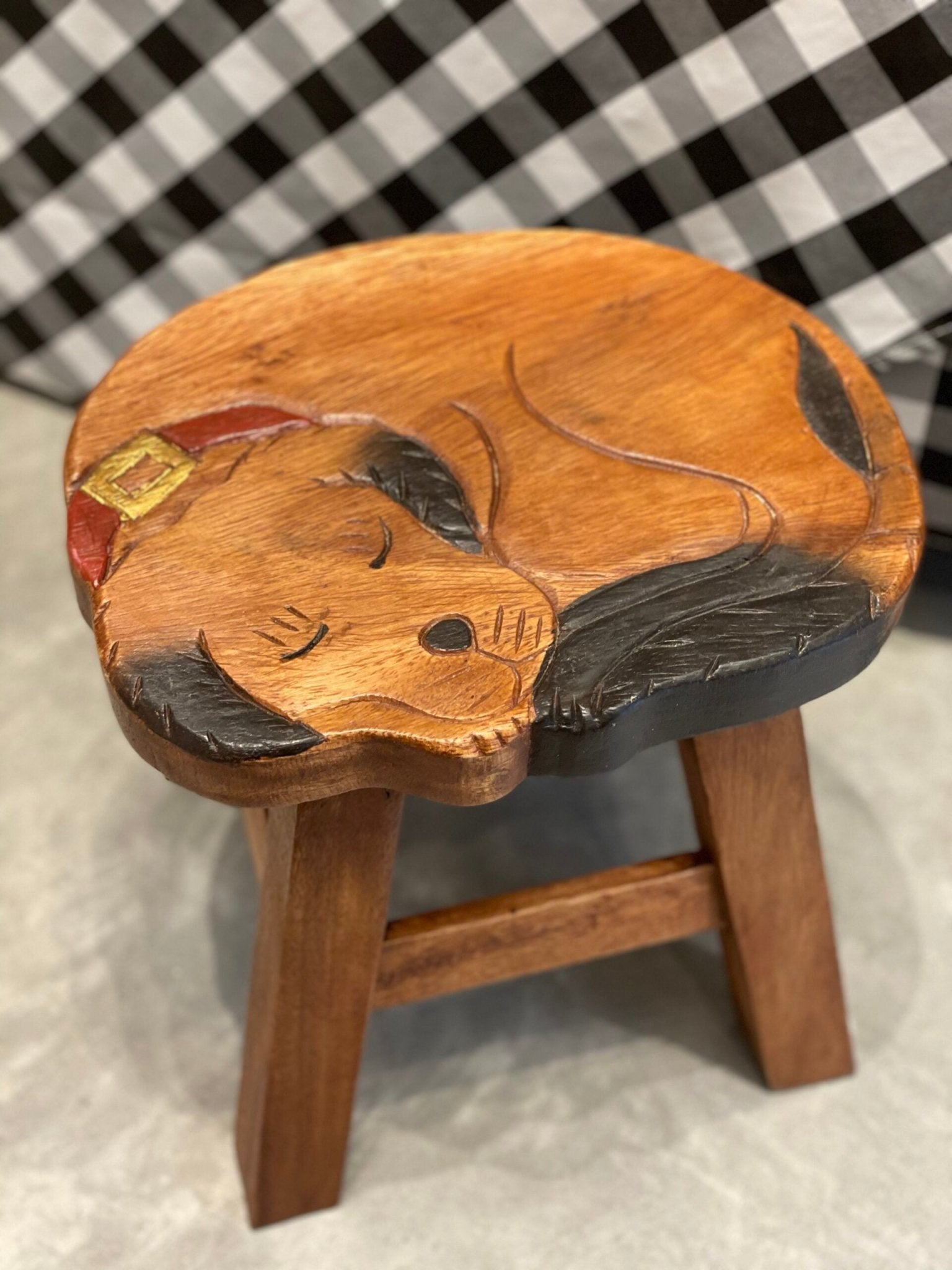 Foot Stool - Sleeping Dog - Gussied Up Pet Boutique