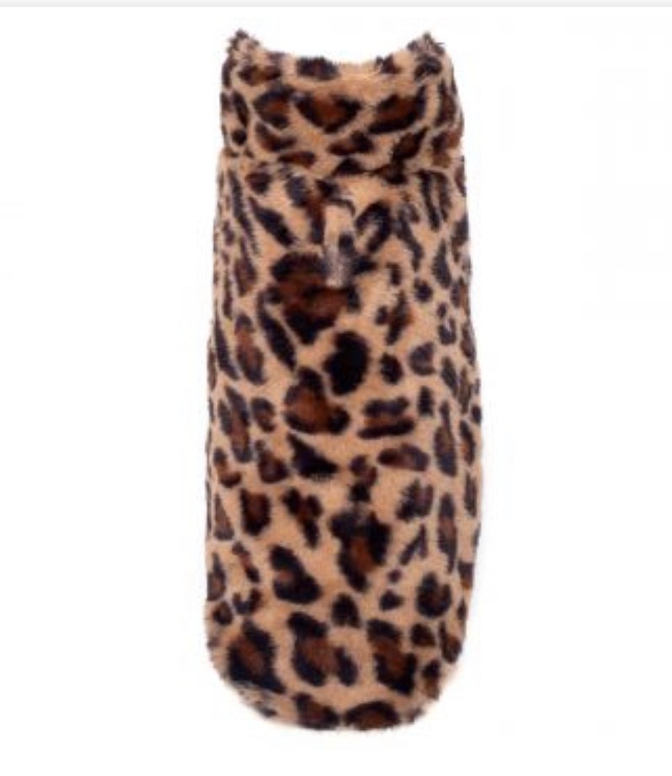 Fur Coat Leopard (Reverisble) - Gussied Up Pet Boutique