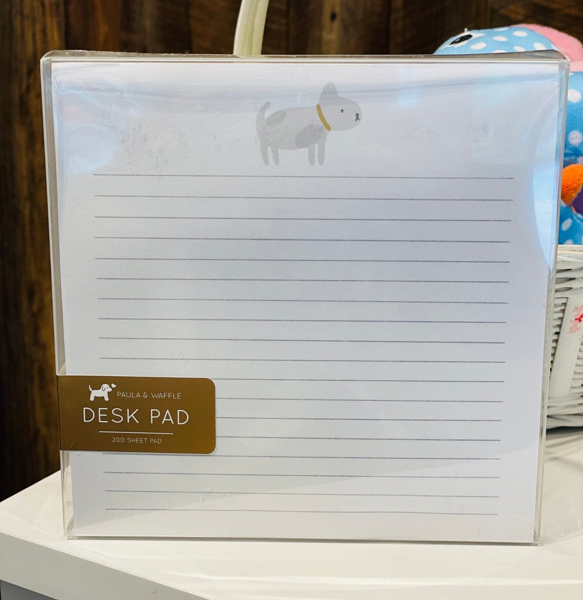 Gray Dog Desk Pad - Gussied Up Pet Boutique