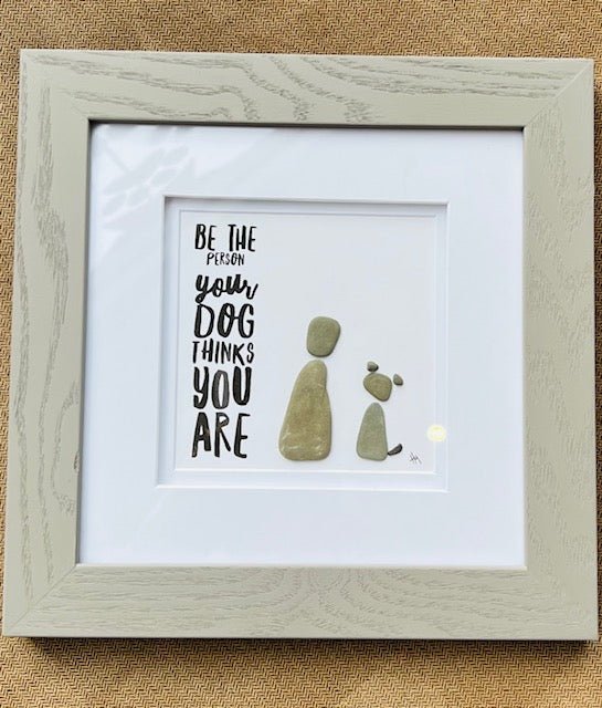 Handmade Stone Frame - Stone Dog - Gussied Up Pet Boutique